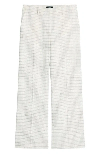 Theory St Classic Check Pants In White