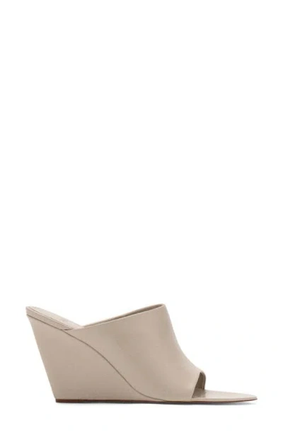 Mango Wedge Slide Sandal In Neutral