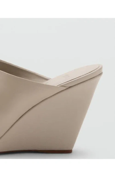 Mango Wedge Slide Sandal In Neutral
