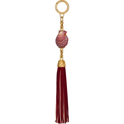 Balmain Shell Tassel Charm In Red