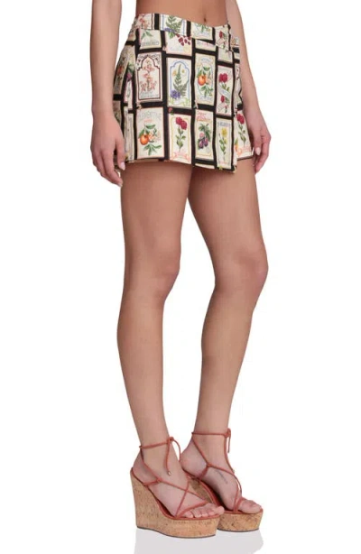 Avec Les Filles Front Wrap Mini Skort In Multi