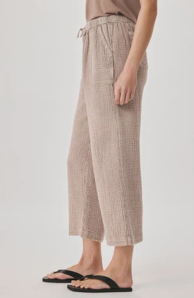 Splendid Adele Cotton Gauze Drawstring Pants In Neutral