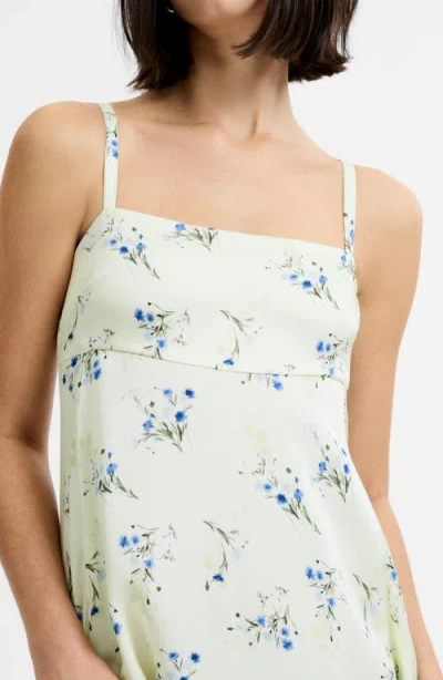 French Connection Ennis Harper Floral Print Sleeveless Maxi Dress In Green
