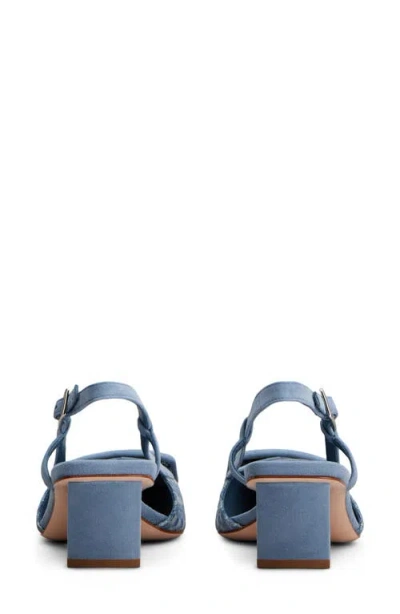 Roger Vivier Belle Vivier Slingback Pumps In Jacquard Denim In Blue