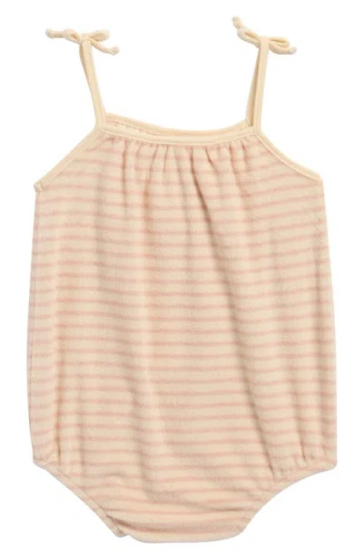 Rylee + Cru Nala Stripe Romper In Brown
