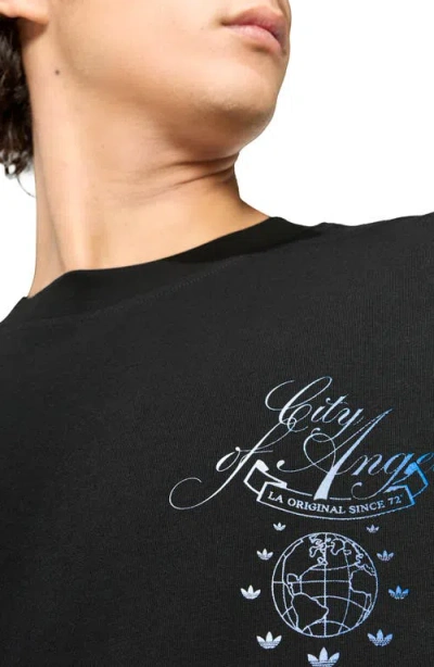 Adidas Originals Adidas Los Angeles Cotton Graphic T-shirt In Black