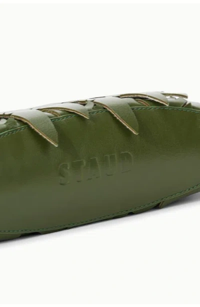 Staud Leaf Leather Clutch In Pattern