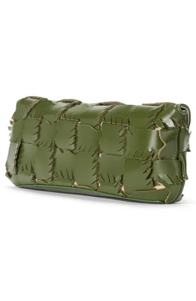 Staud Leaf Leather Clutch In Pattern
