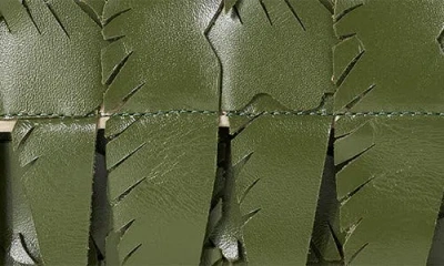 Staud Leaf Leather Clutch In Pattern