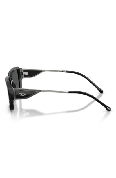 Diesel ® 52mm Rectangular Sunglasses In Black