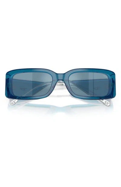 Diesel ® 53mm Rectangular Sunglasses In Blue