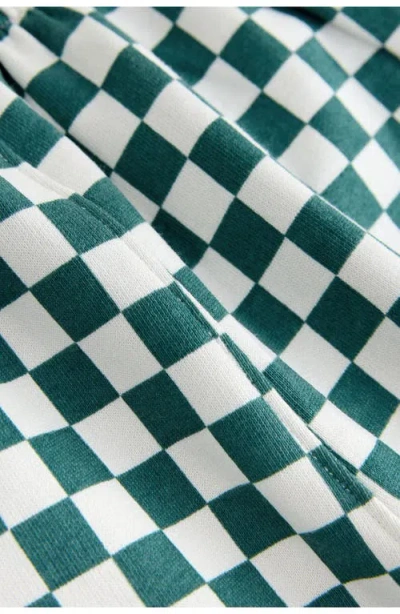 Next Kids' Check Knit Cotton Drawstring Pants In Multi