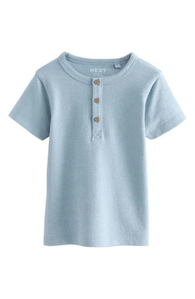 Next Kids' Assorted 3-pack Textured Henley T-shirts In Multi