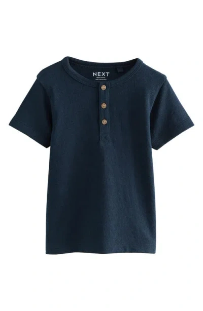 Next Kids' Assorted 3-pack Textured Henley T-shirts In Multi