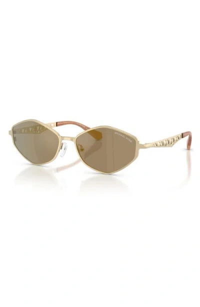 Michael Kors Gold Coast 56mm Angular Sunglasses In Multi