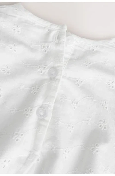 Next Eyelet Embroidered Wrap Romper In White