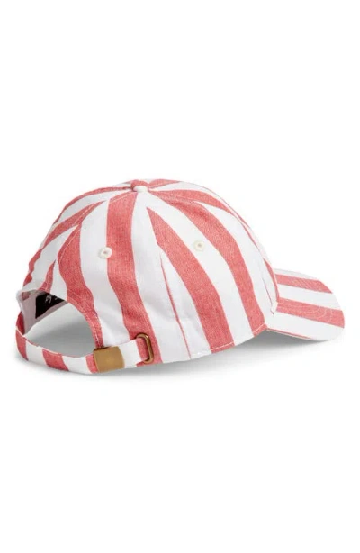 Echo Cassis Stripe Cotton Baseball Cap In Multi