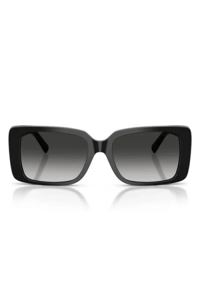 Tiffany & Co . 55mm Gradient Rectangular Sunglasses In Black