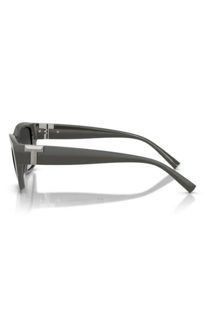 Tiffany & Co . 56mm Rectangular Sunglasses In Gray
