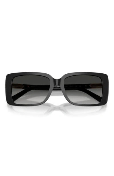 Tiffany & Co . 55mm Gradient Rectangular Sunglasses In Black