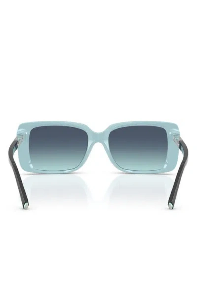 Tiffany & Co . 55mm Gradient Rectangular Sunglasses In Black