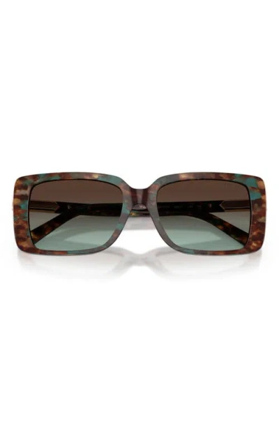 Tiffany & Co . 55mm Gradient Rectangular Sunglasses In Brown