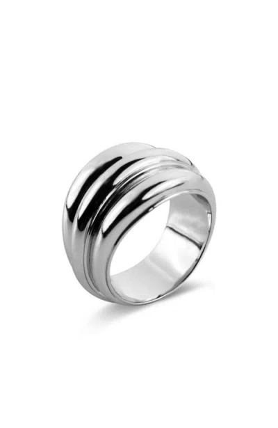 Retro Chic Ostuni Silver Ring In Silver