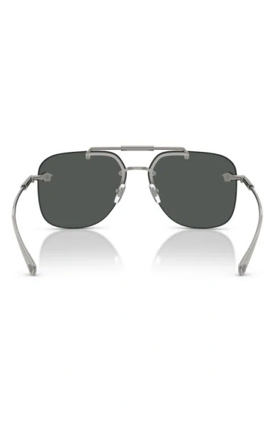 Versace 60mm Square Sunglasses In Silver
