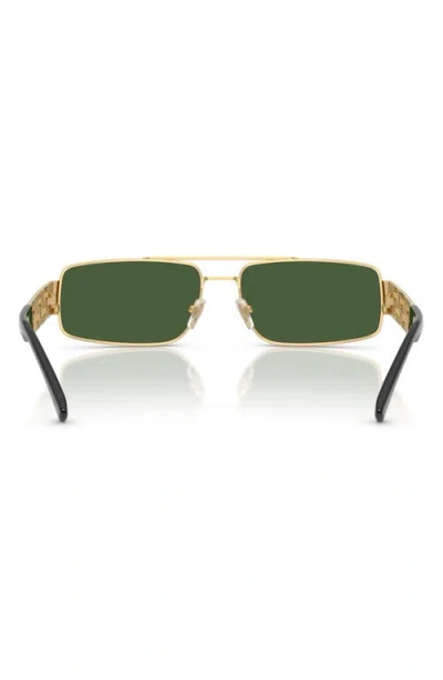 Versace 60mm Rectangular Sunglasses In Green