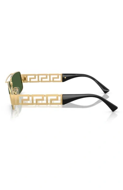 Versace 60mm Rectangular Sunglasses In Green