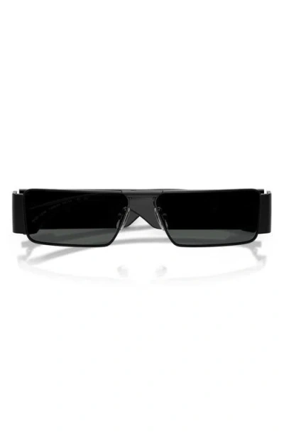 Versace 57mm Rectangular Sunglasses In Black