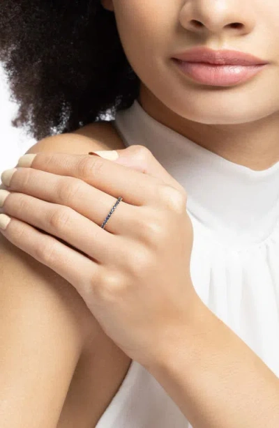 Mark Henry Thread Sapphire Ring In Black