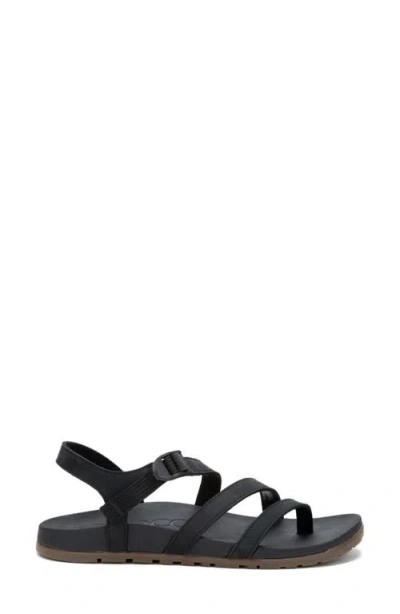 Chaco Lowdown Leather Strappy In Black
