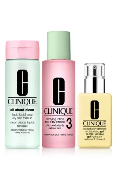 Clinique Healthy Skin 3-step System: For Combination To Oily Skin Gift Set $84 Value In Transparent