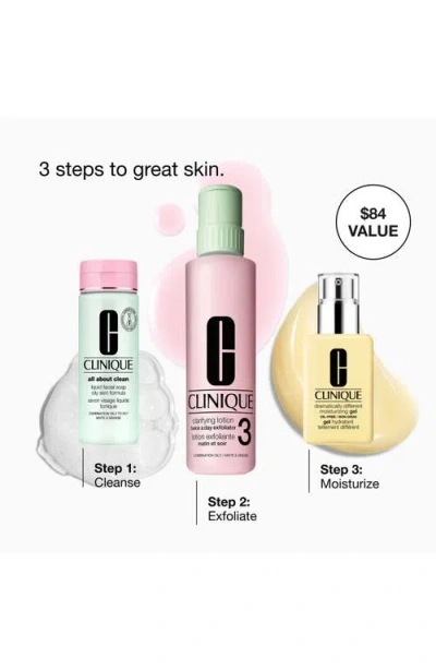 Clinique Healthy Skin 3-step System: For Combination To Oily Skin Gift Set $84 Value In Transparent