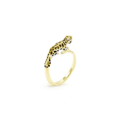 Bill Skinner Studio Clouded Leopard Open Ring In Gold