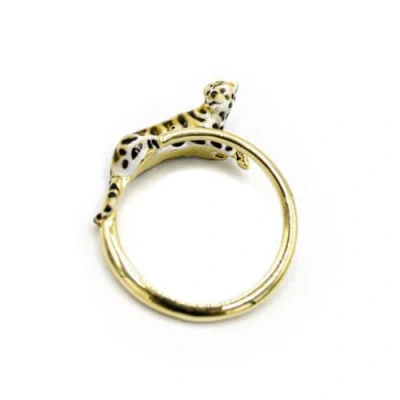 Bill Skinner Studio Clouded Leopard Open Ring In Gold