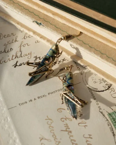 Bill Skinner Studio Grass Hopper Earrings In Multi