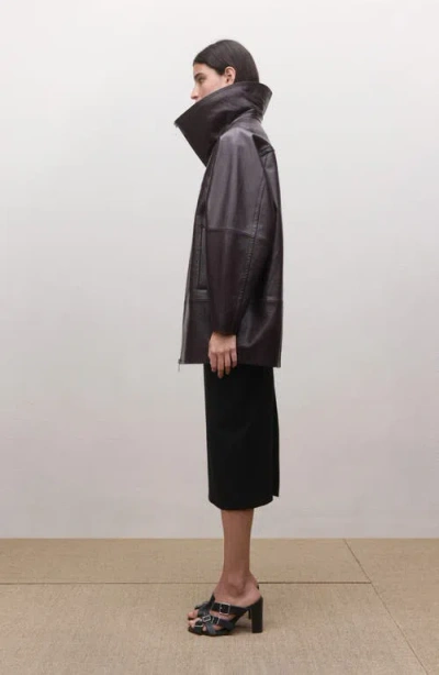 Mango Slide Sandal In Black