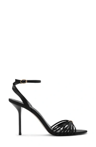 Mango Strappy Sandal In Black