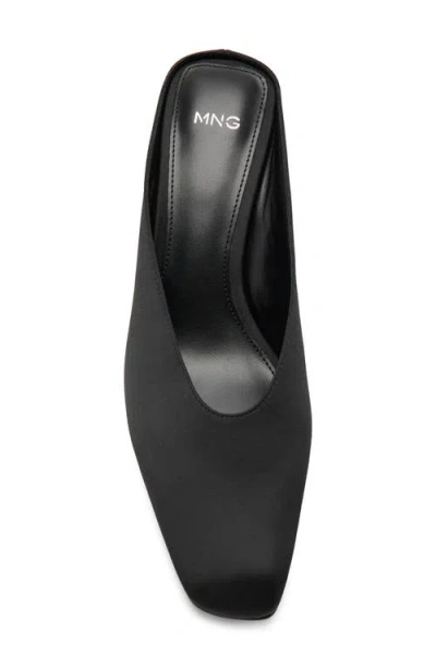Mango Square Toe Wedge Shoe In Black