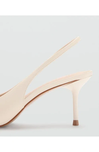 Mango Slingback Pointed Toe Pump In Metallic
