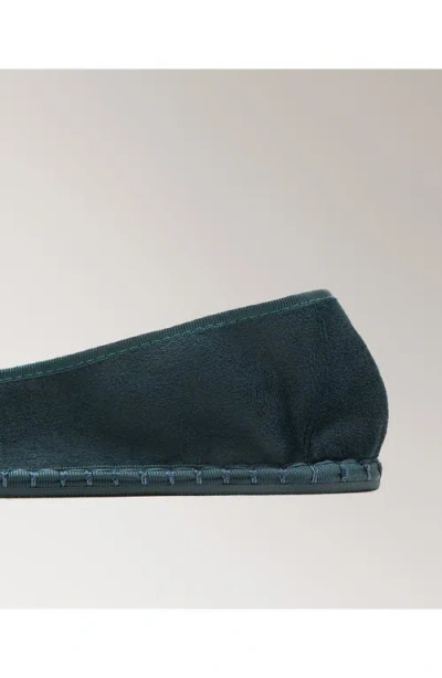 Mango Velour Loafer In Blue