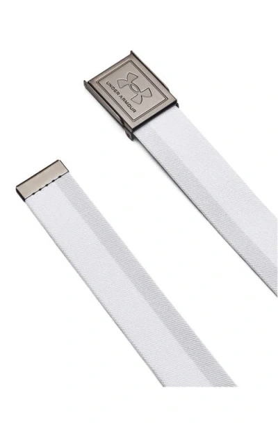 Under Armour Drive Reversible Stretch Web Belt In White