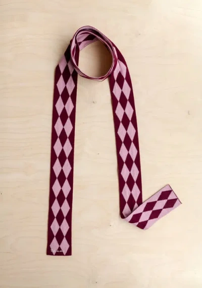 Tbco Merino Wool Harlequin Skinny Scarf In Multi