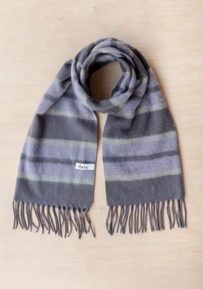 Tbco Lambswool Geomteric Pattern Oversized Scarf In Gray