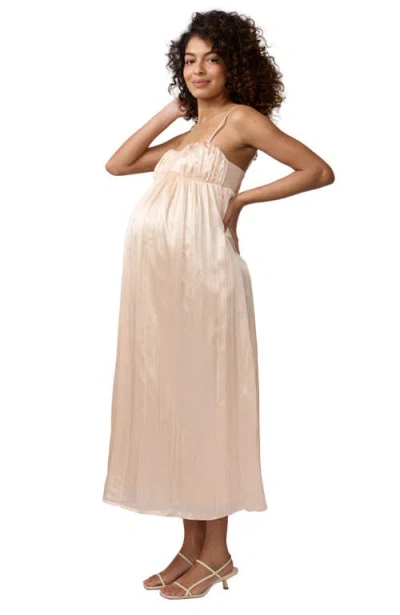 Ingrid & Isabel Solid Satin Maxi In Orange
