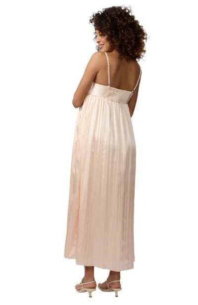 Ingrid & Isabel Solid Satin Maxi In Orange