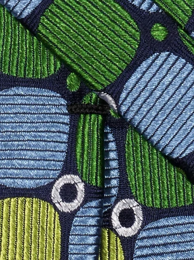 Paul Fredrick Patterned Woven Silk Tie In Multi