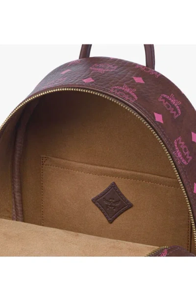 Mcm Small Stark Side Studs Backpack In Brown